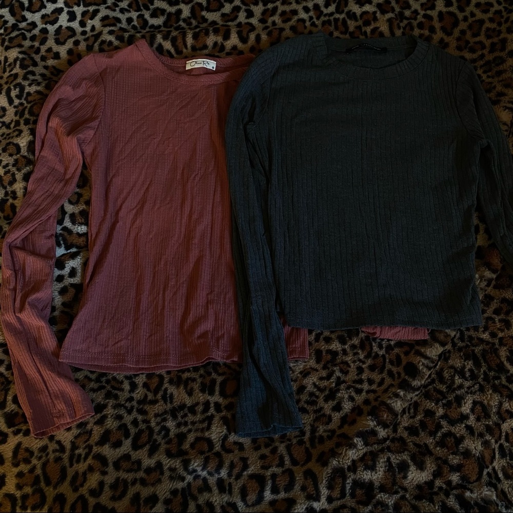 One Clothing, long sleeve shirts, pink and gray like new